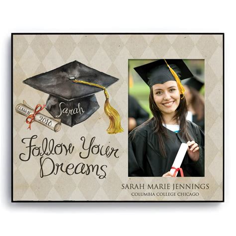 Personalized Follow Your Dreams Graduation Frame