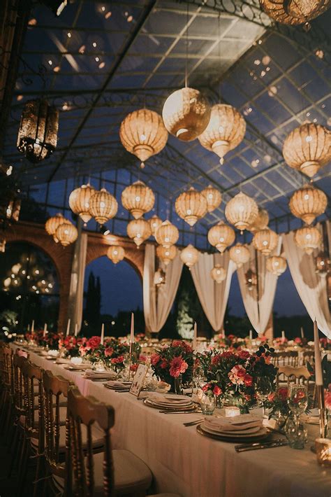 marrakech wedding with moroccan lantern lit reception in 2021 lantern decor wedding moroccan