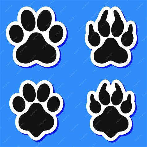 Premium Vector Animal Footprint Pet Paws Set