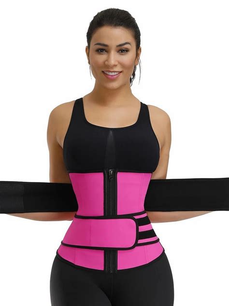 double belt neoprene zipper waist trainer with thermo technology best waist trainer latex waist