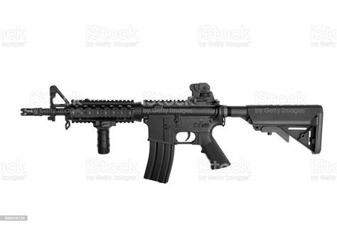 Us Army Weapon M4a1 Carbine Isolated On White Background Special Forces