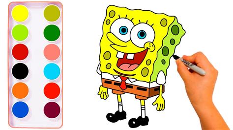 Cómo Dibujar A Bob Esponja How To Draw Spongebob Howtodraw 🎨 Youtube