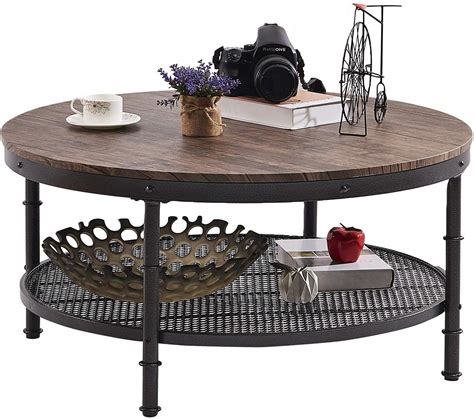 Greenforest Round Industrial Coffee Table