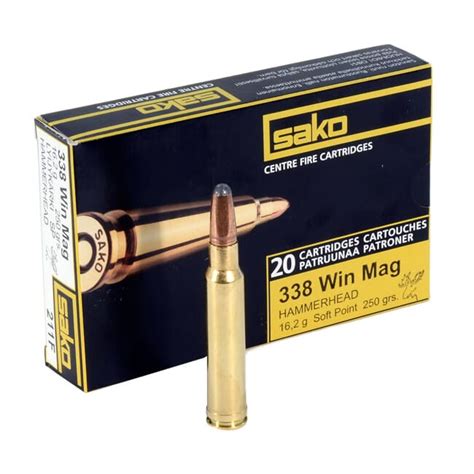 Sako 338 Win Mag 250gr Hammerhead Rifle Ammunition For Sale