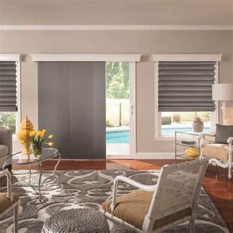 Sliding glass doors offer a wide view of the outdoors, helping connect you with your surroundings. Bali Sliding Panels Roman Shade Fabrics: Bali Sliding Panels offer a modern alternative to ...