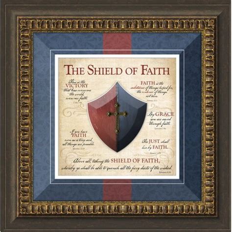 Carpentree Biblical Shield Of Faith Framed Textual Art