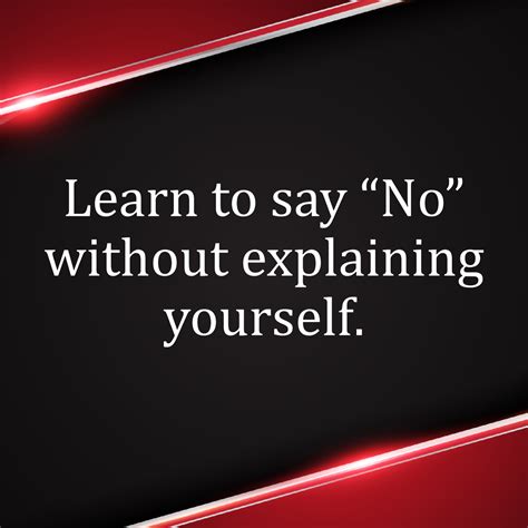 Learn To Say No