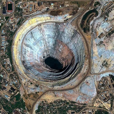 The Mir Mine Is An Inactive Open Pit Diamond Mine Located In Mirny Eastern Siberia Russia The