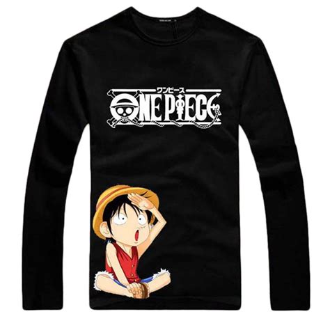 2017 Anime One Piece Monkey D Luffy T Shirt Autumn Long Sleeve Cotton