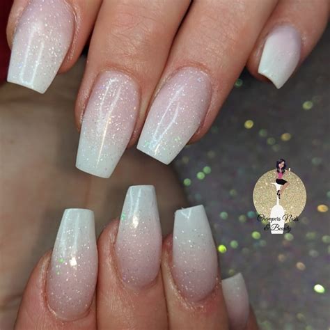 Ombre Acrylic Nails With Glitter 50 Cool Glitter Ombre Nail Design