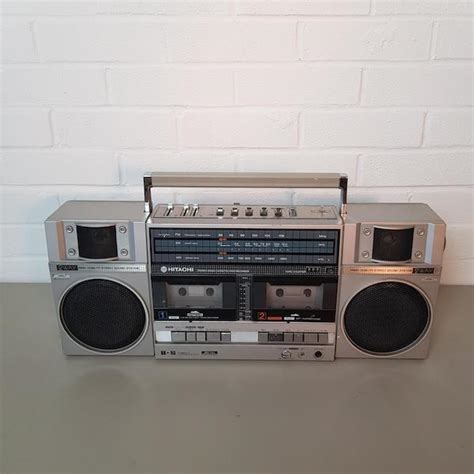 1980s Large Hitachi Boombox Fully Working Vintage Props