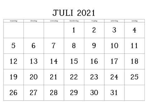 Cari kalender 2021 yang keren? Juli 2021 Kalender Zum Ausdrucken [PDF, Excel, Word ...