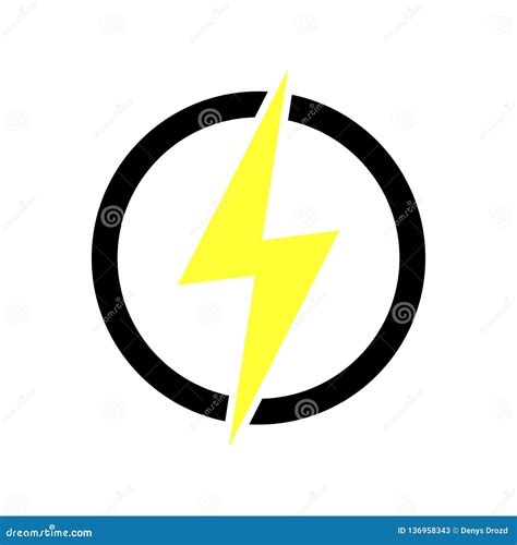 Relámpago Elemento Del Diseño Del Logotipo Del Vector De La Energía
