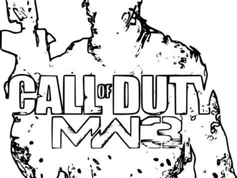 Coloriage Call of Duty MW3 dessin gratuit à imprimer