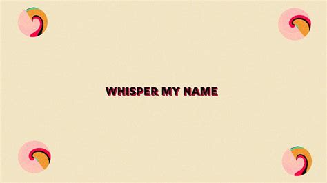 Adi Oasis Whisper My Name Lyric Video Youtube