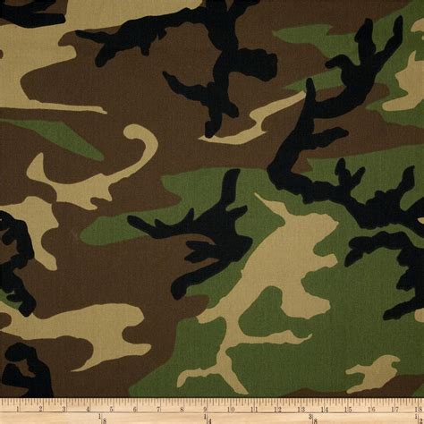 Polycotton Twill Woodland Camouflage Browngreenblack Discount