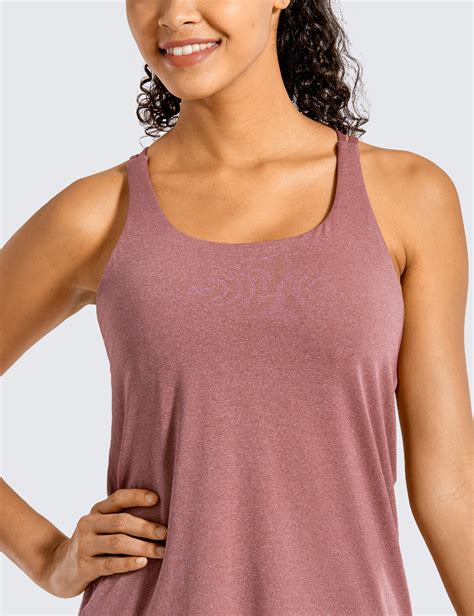 Crz Yoga Women S Workout Tank Tops With Built In Bra Strappy Lightweight Shirts Ebay