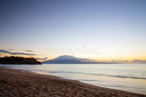 Hawaii Maui Kaanapali Beach At Sunset Stock Photo Image Of Crater