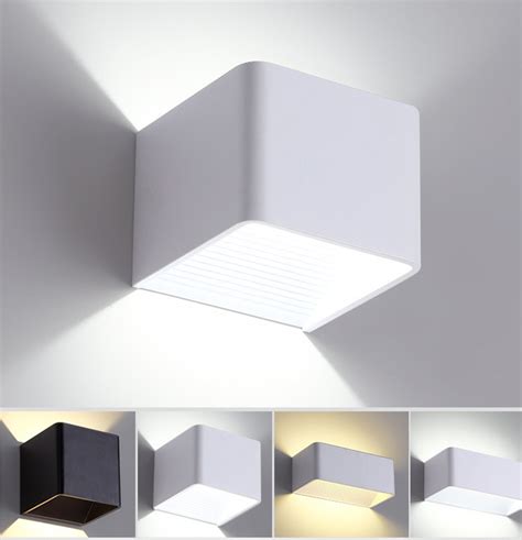 Modern Up Down Indoor Wall Lamp Black White Ip65 Outdoor 7w 12w