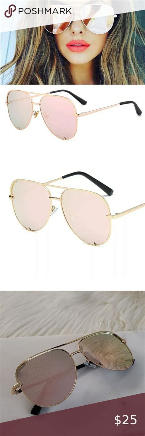 New Rose Gold Mirror Aviator Sunglasses Gold Mirrored Aviator Sunglasses Mirrored Aviator