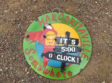 20 Tin Metal Margaritaville Hanging Wall Sign Jeff Martin Auctioneers Inc