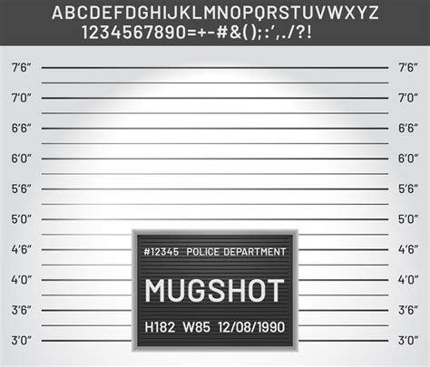 Mugshot Sign Board Gambaran