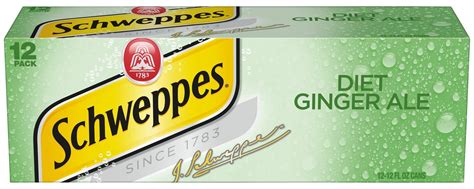 Schweppes Diet Ginger Ale 12 Fl Oz Cans 12 Pack