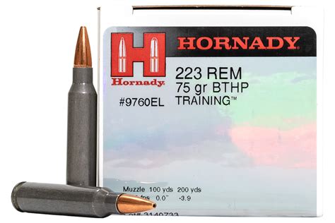 Hornady 223 Rem 75 Gr Bthp Training Police Trade In Ammo 50box For