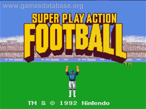 Super Play Action Football Nintendo Snes Games Database
