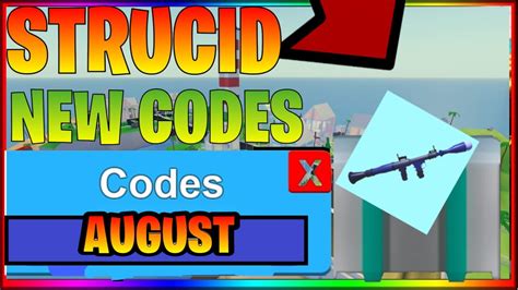 August All New Working Codes For Strucid August Strucid Codes July Roblox Youtube