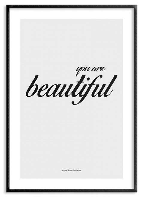 Elegant Poster Med Text You Are Beautiful