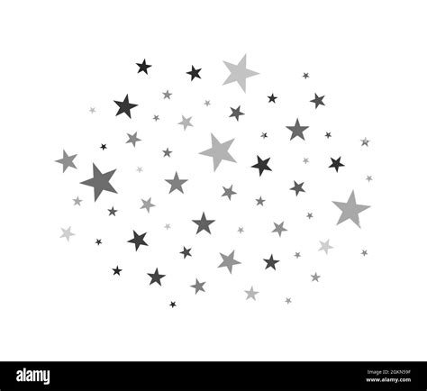 Cloud Of Stars Sparkles Stars Isolated On White Background Starry Sky