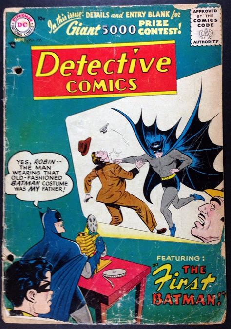 DETECTIVE COMICS 1937 235 FR 1 0 Origin Of Batman His 1st Costume