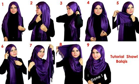 Simple shawl tutorial | 5 styles. GiRLs NeW FasHioNs: ini antara tutorial pemakaian shawl ...