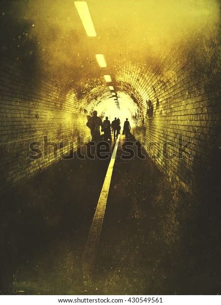 People Walking Through Tunnel Overlay Stock Photo 430549561 Shutterstock
