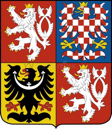 Coat Of Arms Of Czech Republic Stock Vector Illustration Of Vector