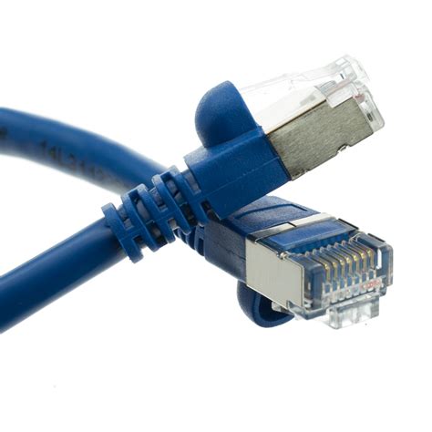 1ft Cat5e Blue Shielded Ethernet Patch Cable