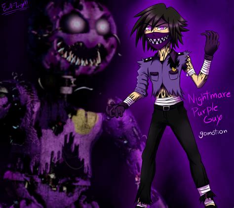 Nightmare Purple Guy By Emil Inze On Deviantart Fnaf Drawings Purple