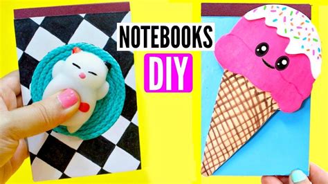 Diy Kawaii School Supplies For Back To School Notebooks Easy And Cute
