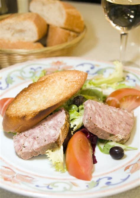French Country Style Pork Terrine Pate Salad Stock Image Image 24973695