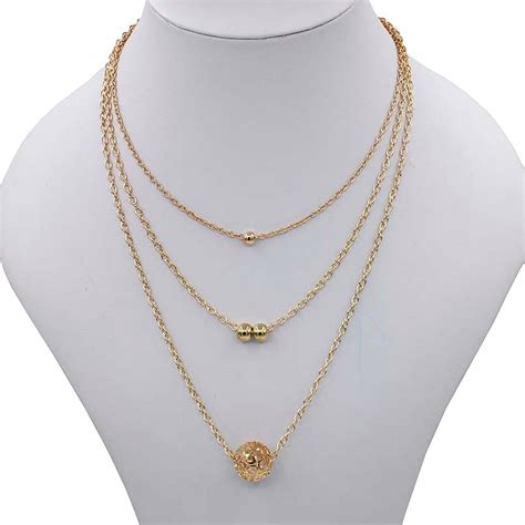 New Multi Layer Gold Color Tassel Infinity Necklace For Women Jewellery