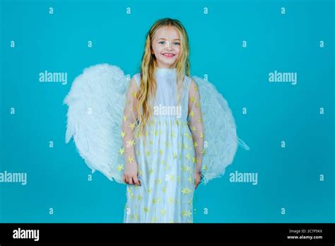 Lovely And Cute Little Girl Angel Little Angel Girl In White Dress