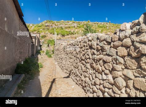 Poor Houses In Cabanaconde Village Peru Stock Photo Alamy