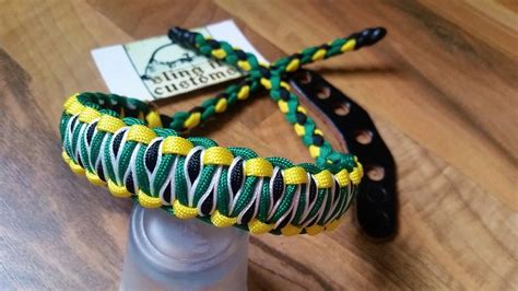 Designed, constructed, and built for serious bow hunters the allen paracord braided wrist bow sling opens up your grip for the perfect shot. Bow Wrist Sling - Stitched Solomon Weave | Bow wrist sling, Paracord braids, Bows