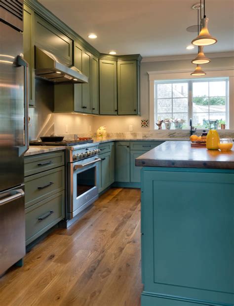 Moss Green Kitchen Eclectic Kitchen Boston By White Wood