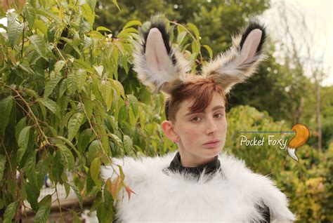 Brown Rabbit Ears Bunny Ears Tail Set Judy Hopps Fursuit Etsy Uk