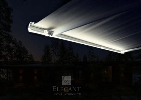 Patio Awnings With Spotlights Led Lights Elegant Awnings