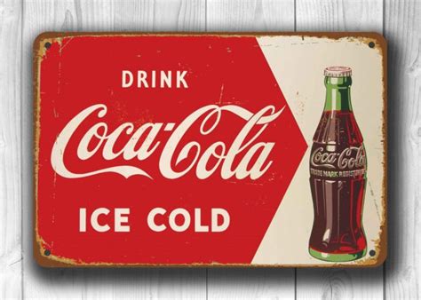 Coca Cola Sign Vintage Style Coca Cola Classic Metal Signs