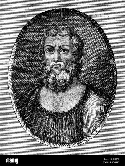 Herodotus 484 Bc 425 Bc Greek Scientist Historian Portrait Stock