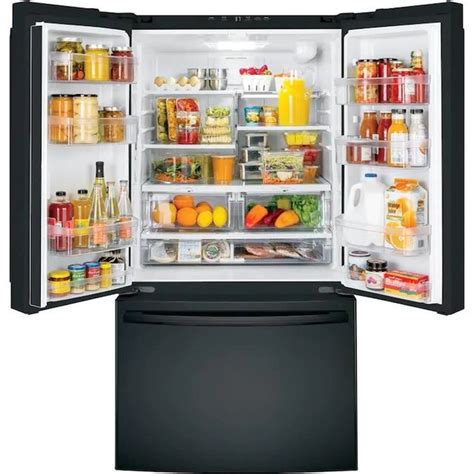 Ge® 270 Cu Ft Black French Door Refrigerator Livingoods